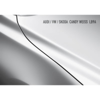 Аэрозольная краска HOTZ "Volkswagen/Skoda Candyweiss LB9A", 1K базовая автомобильная ремонтная эмаль, металлик, 520 ml 4673755216062