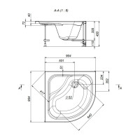 Душевой поддон AM.PM Gem Deep 90х90, с сифоном, белый W90T-401A090W