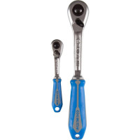 Набор флажковых трещоток KING TONY 1/4", 1/2", 90 зубцов, с кнопкой, 2 предмета 7773GS