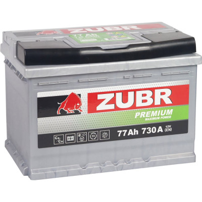 Аккумулятор ZUBR Premium 77Ah R+ (низкий) ZP770