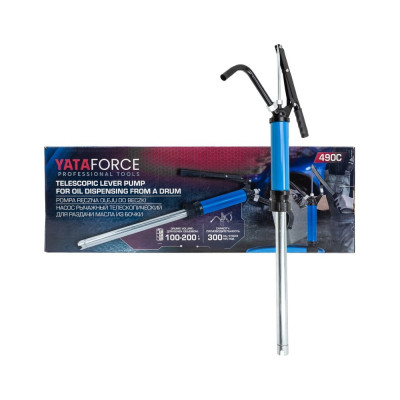 Ручной рычажный телескопический насос для раздачи масла на бочку YATAFORCE производительность 250 гр./ход, раб. t -20+40 гр YF-490C(59694)