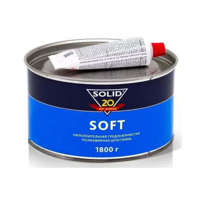 Наполнительная среднезернистая шпатлевка SOLID SOFT (фасовка 1800 гр) 312.1800