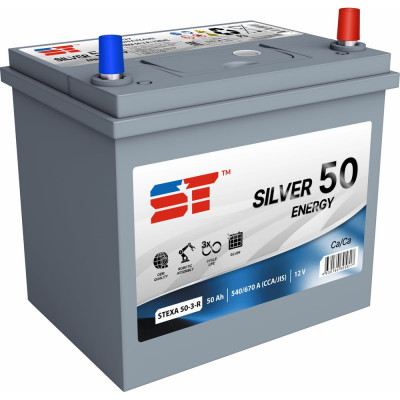 АКБ Asia 50 А/ч о.п. Silver ток 540 яп. 238x129x225 ST 572359s