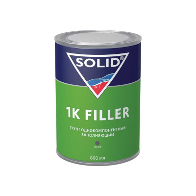 Однокомпонентный грунт SOLID 1K FILLER (800 мл) цвет серый 336.0803