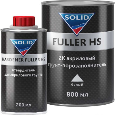 Грунт-наполнитель SOLID PROF FULLER HS WHITE (800+200 мл) 4+1, цвет: белый (в комплекте) с 531.8023.03