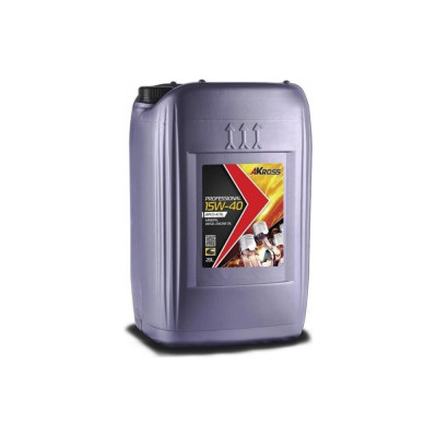 Полусинтетическое моторное масло AKross Professional Plus 15W-40 CI-4 E4/E7 20 л AMO0044