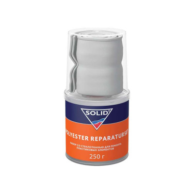 Набор для ремонта пластика + стекломат SOLID POLYESTER REPARATURSET - (250 гр) 0,25 м² 364.0250