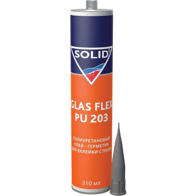 Однокомпонентный полиуретановый клей для вклейки стёкол SOLID GLAS FLEX PU 203 310ml 3-ч. 370.0312.1