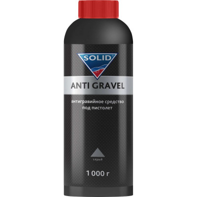 Антигравийное средство под пистолет серый SOLID PROF ANTI GRAVEL 1кг ПЭТ 1000.10.G