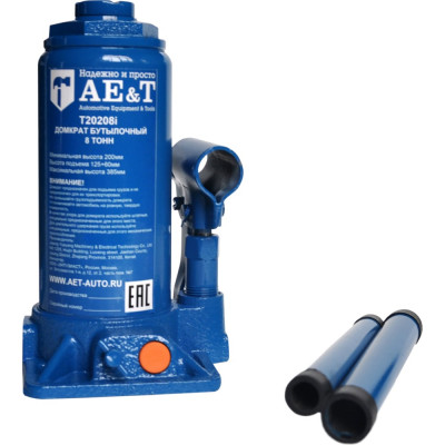 Домкрат бутылочный AE&T 8т T20208i
