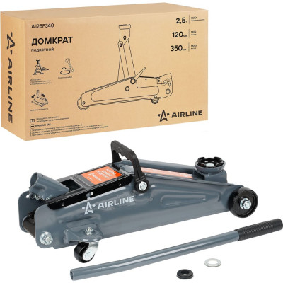 Подкатной домкрат Airline 2.5 т, 120-350 мм AJ25F340