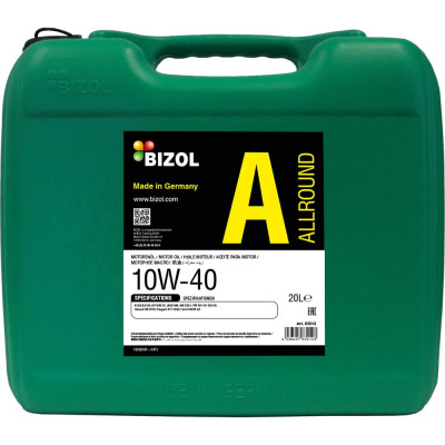 Синтетическое моторное масло Bizol НС- Allround 10W-40 SN A3/B4 MA (20 л) 83012