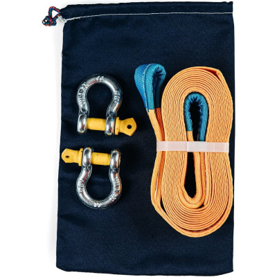 Динамический буксировочный трос КанТраст (рывковый) 7 т 12 м скоба-скоба в сумке tb7012000shS