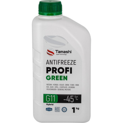 Антифриз Tamashi Profi Hybrid G11 1 кг, зеленый, готовый, до -45C ANTG1