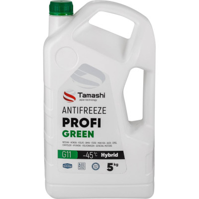 Антифриз Tamashi Profi Hybrid G11 5 кг, зеленый, готовый, до -45C ANTG5