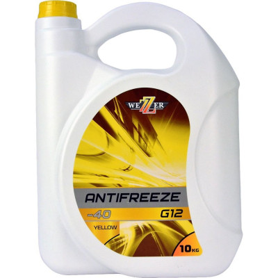 Антифриз Wezer G12 желтый, канистра 10кг 4605409