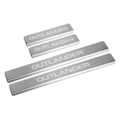 Накладки порогов AutoMax 4 шт, Mitsubishi Outlander 2005-2012 AMMIOUT01