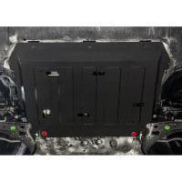 Защита картера+ комплект крепежа АвтоБроня Сталь, Geely Preface, V-2.0, робот, передний, 2024- (рынок РФ) 111.01944.1