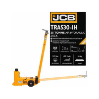 Домкрат подкатной пневмогидравлический JCB в комплекте с удлинителями, 35т (h min 360мм, h max 910мм, 8-12бар, 600л/мин) JCB-TRAS30-1H(59714)