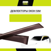 Дефлектор боковых окон SIM Changan Hunter Plus 2023, 4 ч., темный/Чанган Хантер Плюс NLD.SCGHUNP2232