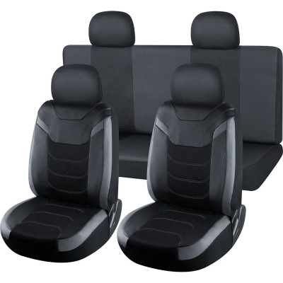 Универсальные чехлы VOIN Space 1 экокожа + сетка, размер M, 8 предметов, серый VN190101