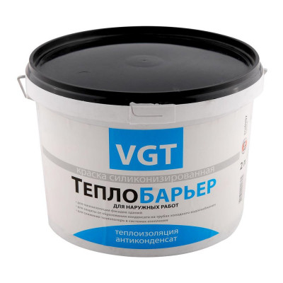 Теплоизоляционная краска для наружных и внутренних работ VGT ТеплоБарьер ВД АК 1180 11602840