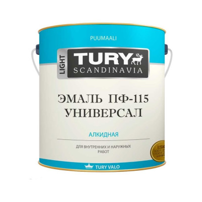 Эмаль TURY ПФ-115 Универсал синяя, 2,4 кг 2007176