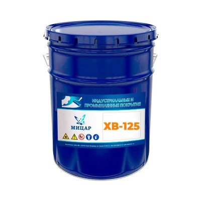 Эмаль Мицар ХВ-125 18 кг, серебристый УТ000012694