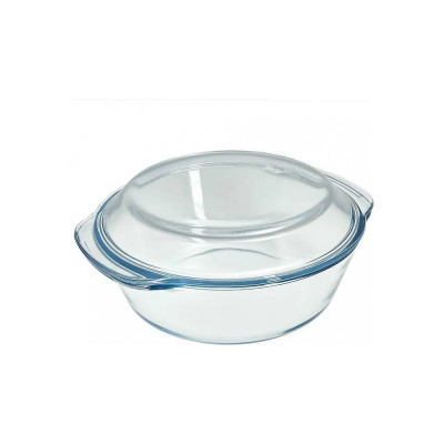 Забава РК-522/2 Круглая кастрюля с крышкой из жаропрочного стекла 2,0л 26*23,2*10,5см (12) Р1-00010031