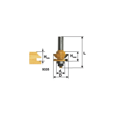 Фреза комбинированная рамочная (41.3х26 мм; хвостовик 12 мм) по дереву Энкор 9335