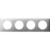 Рамка Legrand Программа Celiane металлик 4 поста алюминий 068924