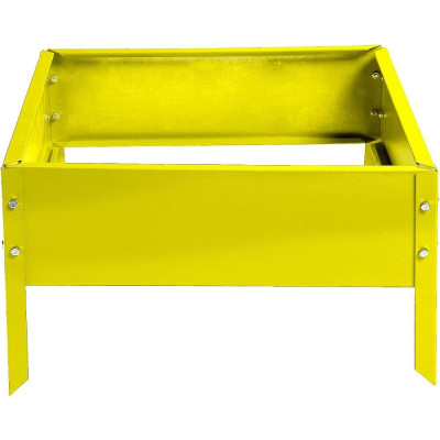Оцинкованная клумба Greengo квадро 50x50x15 см, жёлтая 3185445