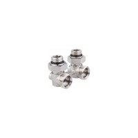 Узел нижнего подключения радиатора AQUALINK Н-образный угловой 1/2 нар х 3/4 нар евроконус, 6 шт 02672