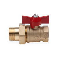 Шаровой кран со сгоном AQUALINK вн-нар 1/2 U B бабочка (Цена за упаковку 10 шт.)  арт. 4778