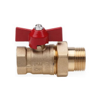 Шаровой кран со сгоном AQUALINK вн-нар 1/2 U B бабочка (Цена за упаковку 10 шт.)  арт. 4778