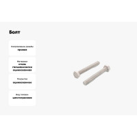 Болт ЦКИ DIN933 М24х120 8.8 Ц SW 36 аналог ГОСТ 7798-70, уп. 5 шт. 62731