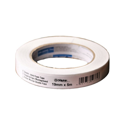 Монтажная лента на вспененной основе Blue Dolphin двухсторонняя 19мм х 1.5м 06-1-01-EN