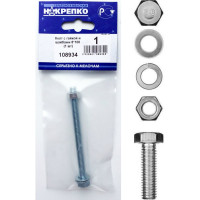 Болт НАКРЕПКО с гайкой и шайбами 8х100 25 шт. 108934