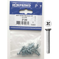 Винт потай НАКРЕПКО 3х20 оцинк 500 шт. 102501
