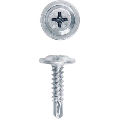 Саморез НАКРЕПКО с прессшайбой, со сверлом, 4,2х19, 500 шт. 401003