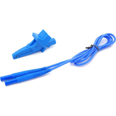 Комплект измерительный провод 1,2м и зажим "Крокодил" SONEL голубой WAPRKRBUBRU
