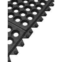 Ячеистый коврик ComeForte RR 90х90 см, с усиленными бортами черный RR-9