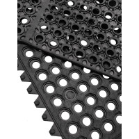 Ячеистый коврик ComeForte RR 90х90 см, с усиленными бортами черный RR-9