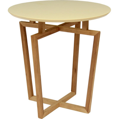 Журнальный стол Мебелик Рилле 440 бук/бежевый кругл. 1118