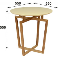 Журнальный стол Мебелик Рилле 440 бук/бежевый кругл. 1118