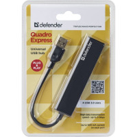 Универсальный USB-разветвитель DEFENDER Quadro Express USB3.0, 4 порта 83204