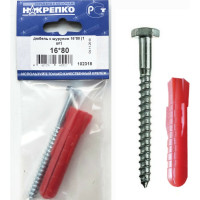 Дюбель НАКРЕПКО с шурупом 16х80 25 шт. 102318