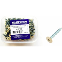 Саморез НАКРЕПКО с прессшайбой, острый, 4,2х19, слоновая кость RAL 1014, 200 шт. 205227