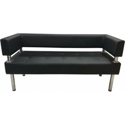 Диван Мягкий офис Сатурн трехместный черный СТР301ЧН