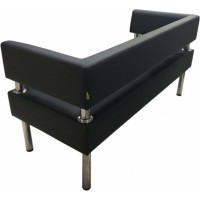 Диван Мягкий офис Сатурн трехместный черный СТР301ЧН